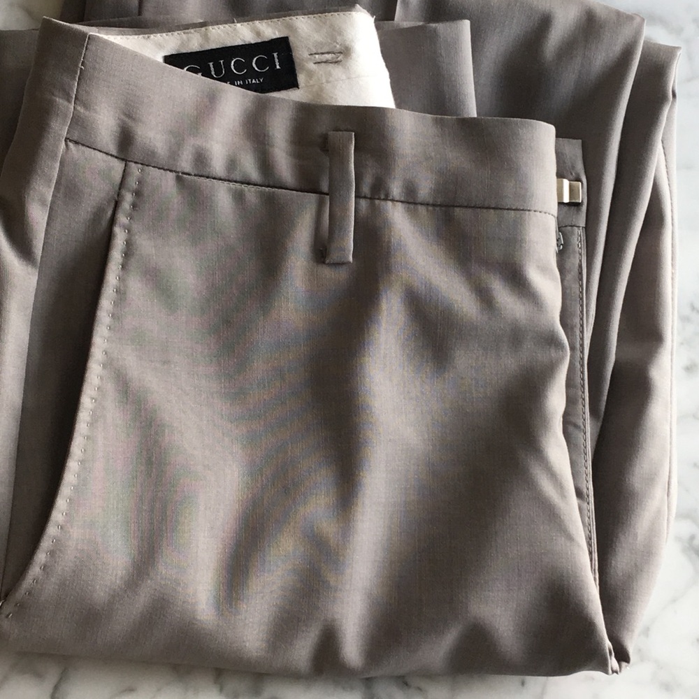 Stunning gray high waist Gucci trousers